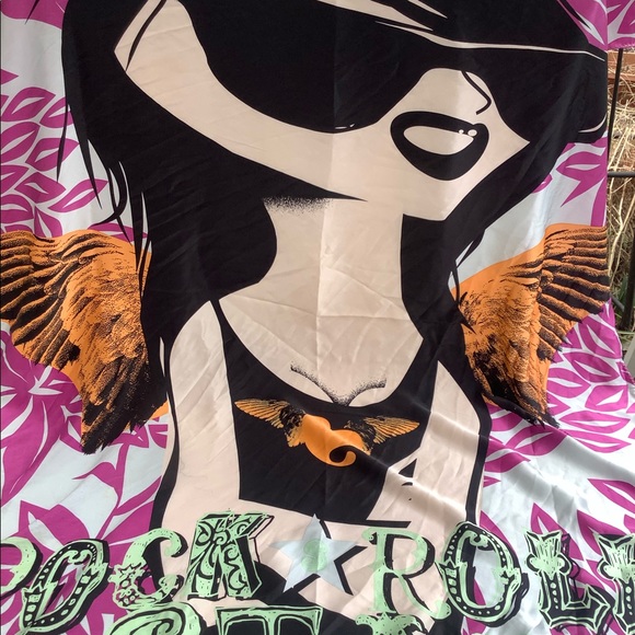 100% Silk Scarf Custo Barcelona 31 x32 - Picture 13 of 13